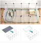 Вол'єр для гризунів 143х73х46 см для мініатюрного кролика морської свинки хом'яка 12 панелей KT3453 - зображення 2