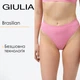 Трусы бразилиана женские бесшовные в рубчик Giulia BRASILIAN BRIEFS RIB S/M Pink-rosa, повседневные базовые трусики - изображение 1