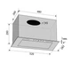 Вытяжка Ventolux Punto 52 BKG (800) PB, 520 мм, 3 скорости, черная(TO_00-00005959) - изображение 6