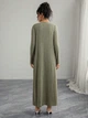 Комплект для вагітних (кардиган + сукня) Shein sz25090448225880414 XL зелений (100012154) - зображення 2