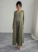 Комплект для вагітних (кардиган + сукня) Shein sz25090448225880414 XL зелений (100012154) - зображення 5