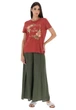 Футболка из вискозы Vero moda 10327137c64 M коричневая (100011842) - изображение 4