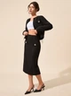 Комплект (жакет + юбка) Shein sz2409307089819338 M черный (100012211) - изображение 4