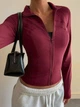 Спортивный лонгслив Shein st25091079804597326 L бордовый (100012243) - изображение 4