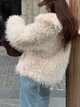 Пухнаста куртка Shein sz25082143428391632 XS біла (100012248) - зображення 4