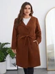 Пальто Shein sz2308077732177407 XL коричневе (100012228) - зображення 1