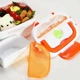 Ланч бокс электрический с подогревом Lunch Heater 220V Pro, контейнер для еды с отсеками. Цвет: оранжевый - зображення 2