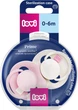 Пустышка силиконовая динамическая Lovi Prime 0–6 месяцев 2 шт Rose/Rose Cream (34/454) - изображение 1