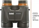 Бінокль Bushnell 10x42 з просвітлюючим об'єктивом для полювання та спостереження - зображення 5