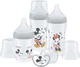 Zestaw butelek do karmienia Nuk Perfect Match Disney Mickey Smoczek 1 szt + Butelka 150 ml + Butelka 2x260 ml (4008600434696) - obraz 1