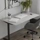 Стол письменный Space Ferrum-decor 750x1000x600 Черный металл ДСП Бетон 16 мм (SPACE008) - изображение 7