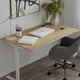 Стіл письмовий Space Ferrum-decor 750x1200x600 Білий метал ДСП Дуб Артезіан 16 мм (SPACE083) - зображення 7