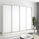 Шкаф-купе четырехдверный MebelStar Стандарт AL 4ДСП 250x60x210 см Аляска белая (MBS-12198) - изображение 1