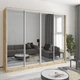 Шкаф-купе четырехдверный MebelStar Комбо AL 4 Зеркала 250x60x210 см Дуб тахо (MBS-12598) - изображение 1