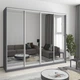 Шкаф-купе четырехдверный MebelStar Комбо AL 4 Зеркала 250x60x210 см Антрацит (MBS-12542) - изображение 1