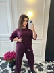 Костюм повседневный (туника и брюки) трикотаж-двунитка цвет марсала размер 52-54 - изображение 3