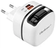 Мережевий зарядний пристрій Qoltec 65W GaN USB Type-C PD PPS Black (5901878517841) - зображення 1