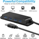 USB Хаб Rocketek 4 Порти USB 3.0 5 Гбіт/с | Концентратор з Кріпленням на Стіл | Кабель 1 м | Для ПК, Ноутбука, PS5 - зображення 2