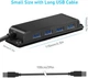 USB Хаб Rocketek 4 Порти USB 3.0 5 Гбіт/с | Концентратор з Кріпленням на Стіл | Кабель 1 м | Для ПК, Ноутбука, PS5 - зображення 7