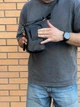 Кожаная повседневная, деловая черная сумка-барсетка для мужчин, оригинальная маленькая мужская сумка cross body LUX - изображение 5