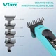 Триммер аккумуляторный VGR V-299, 4 насадки, 9000RPM, 2000 mAh, 5 уровней скорости, LED дисплей Синий - изображение 5