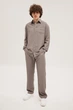 Мужской льняной комплект Dark Grey 5XL - изображение 1