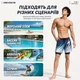 Мужские плавательные шорты 2-в-1 с внутренними тайтсами Hydro Strike Pro, быстросохнущие, черные, р. XL - изображение 2
