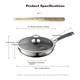 Сковорода ASD з антипригарним покриттям True Titanium Coating Free Skillet 26 см, сковорода для сніданку зі стейком, яйцем Z3 - изображение 1