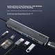Док-станция расширения ThunderRobot Type-C, высокоскоростной USB 3.0-концентратор, расширитель интерфейса Thunderbolt HDMI 4K60Hz, совместимая с ноутбуками Apple Mac и Huawei, конвертер для iPad. - изображение 5