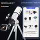Телескоп Celestron StarBright 80 з екраном, потужним HD, астрономічним телескопом для перегляду місяця та неба, навчальним подарунком для студентів на день народження та свято - зображення 4