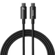 Кабель 240W Baseus Tungsten Gold Fast Charging Power Delivery 3.1 Data Cable Кабель Type-C - Type-C 2м (CAWJ040101) Black - изображение 3