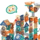 Дитячий конструктор Marble Run на 395 деталей | Кульковий Лабіринт Марбл Ран із Прозорими Трубами | Розвиваюча STEM Іграшка для Дітей 3+ - зображення 6