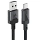 Дата кабель USB-C to USB-A кабель для зарядки телефона, для передачи данных с автосмоткой магнитный в тканевой нейлоновой оплётке 1.2м 3A AceFast Fast Charging Data Cable - изображение 5