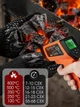 Жаростійкі термостійкі рукавички BBQ до 800°C із силіконовим покриттям, арамідні вогнетривкі рукавички для гриля, мангала, печі та духовки, Black - зображення 5