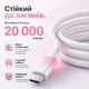 Кабель XON SmartCable Type-C - Type-C PD 65W 2м MaxCharge (SC802C6W2W 4838) Розовый/Белый - изображение 6