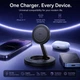 Бездротова зарядка Baseus EnerFill FF11 Qi2 MagSafe 15W складана з адаптером 20W Black - изображение 7