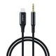 Кабель Choetech Lightning / mini jack 3.5mm 2 м Black (AUX009) - изображение 1