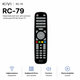 Пульт инфракрасный для ТВ KIVI RC-79 2xААА Black (504Q3250129) - изображение 2