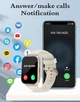 Умные часы RUIMEN Smart Watch с функцией звонков (Экран 1.85", Фитнес-трекер, 2 ремешка в комплекте, Цвет: Молочно-белый - изображение 2