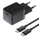 Мережевий зарядний пристрій Baseus Palm PD/FC 20W USB-C with USB-C to USB-C Cable 1 m Black (P10111602113-01) - зображення 1