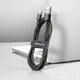 Кабель Baseus Cafule USB-A to USB-C 3m Black/Grey (CATKLF-UG1) - зображення 5