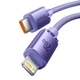 Кабель Baseus Crystal Shine USB-C to Lightning 1.2m Purple (CAJY000205) - зображення 2