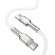 Кабель Baseus Cafule Metal Data Cable USB-C to USB-C 100W 1m White (CATLJK-C02) - зображення 3
