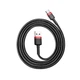 Кабель Baseus Cafule USB-A to USB-C 1m Black/Red (CATKLF-B91) - изображение 8
