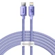 Кабель Baseus Crystal Shine USB-C to Lightning 2m Purple (CAJY000305) - изображение 1