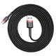 Кабель Baseus Cafule USB-A to Micro-USB 2m Black/Red (CAMKLF-C91) - зображення 3