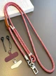 Шнурок на шею Rope Stripe Cord для украшения телефонов оранжево-желтый для удобного ношения - изображение 2