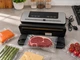 Вакуумный упаковщик Rainberg 120 Вт для влажных и сухих продуктов, вакууматор с ножом 30 см, режимы Dry/Moist, 10 пакетов, серый (533Z-BR) - изображение 2