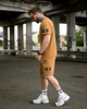 Летний комплект Stone Island LINER коричневый мужской футболка и шорты трикотаж пенье XXXL - изображение 4