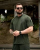Летний комплект Stone Island LINER зеленый мужской футболка и шорты трикотаж пенье XL - изображение 6